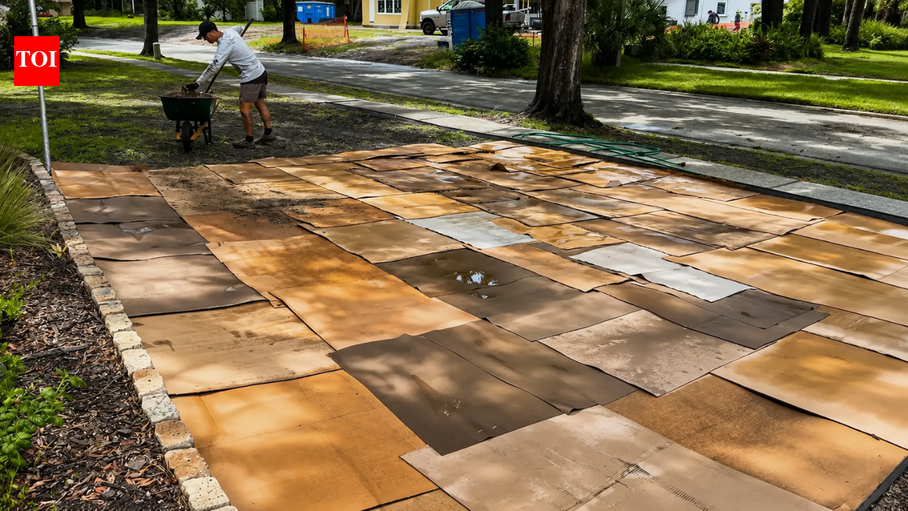 A Florida homeowner covered an entire lawn with cardboard. What happened next turned it into a haven for bees and butterflies | World News