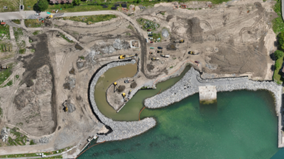 In 2022, Buffalo completed the first emerald shiner passage on the Niagara River; four years later, baffles are being extended along another 700 feet of seawall