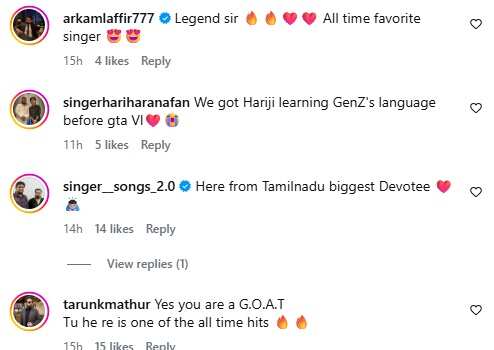 Hariharan attempts to understand Gen Z language and slang like 'slay', 'no cap' and 'GOAT' in fun video, netizens praise his efforts : 'I may have spent a little too much time, slowly getting there'
