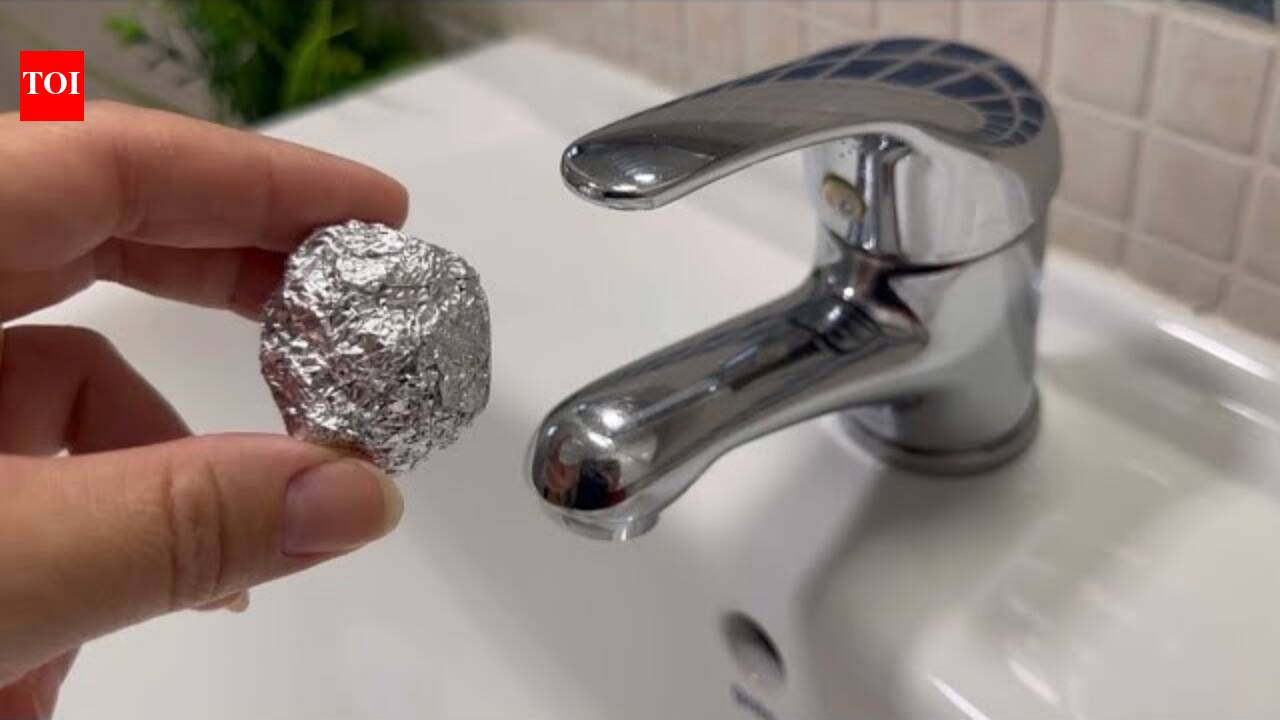 Kitchen Taps Cleaning Tips: Kitchen and bathroom tap stains? Try this simple aluminium foil cleaning trick