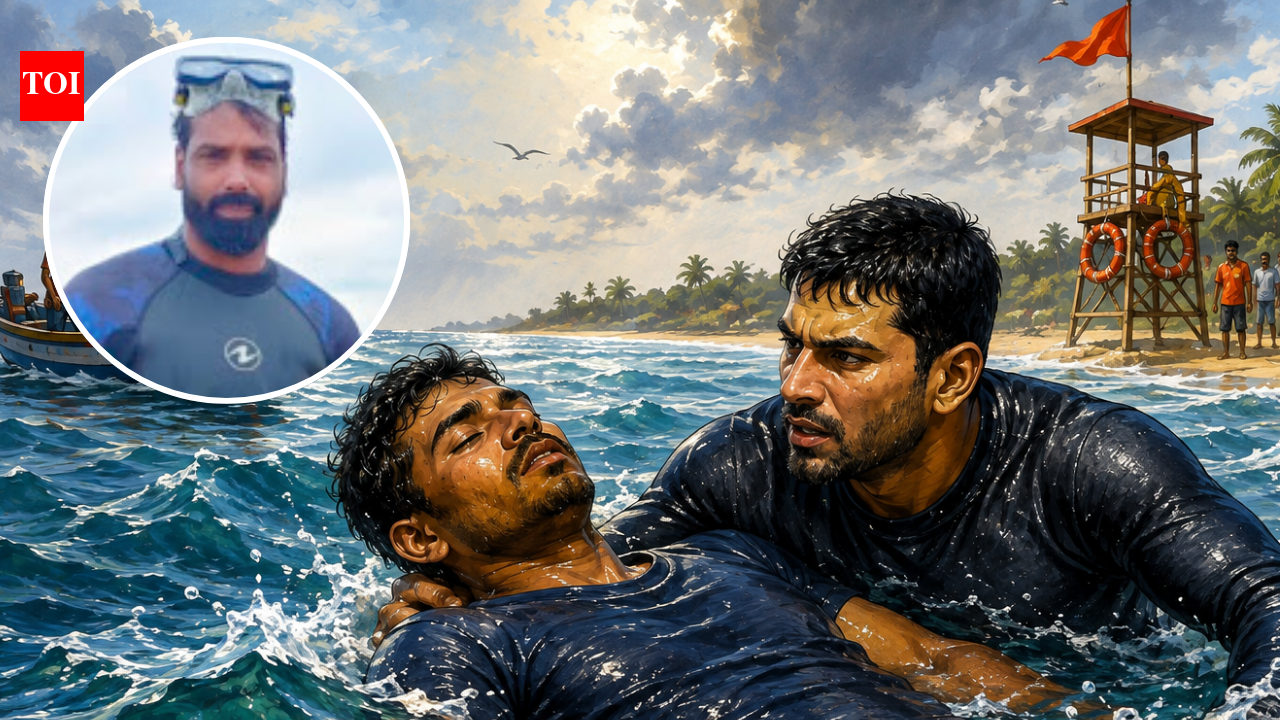 Eshwar Malpe: Karnataka man spent nearly 3 hours in the Arabian Sea; rescuer Eshwar Malpe swam almost 3 nautical miles to reach him and bring him back