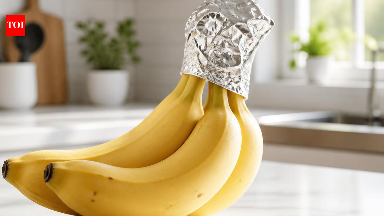 How To Keep Bananas Fresh Longer: Aluminium foil hack to keep bananas fresh: Simple DIY trick to prevent bananas from turning mushy