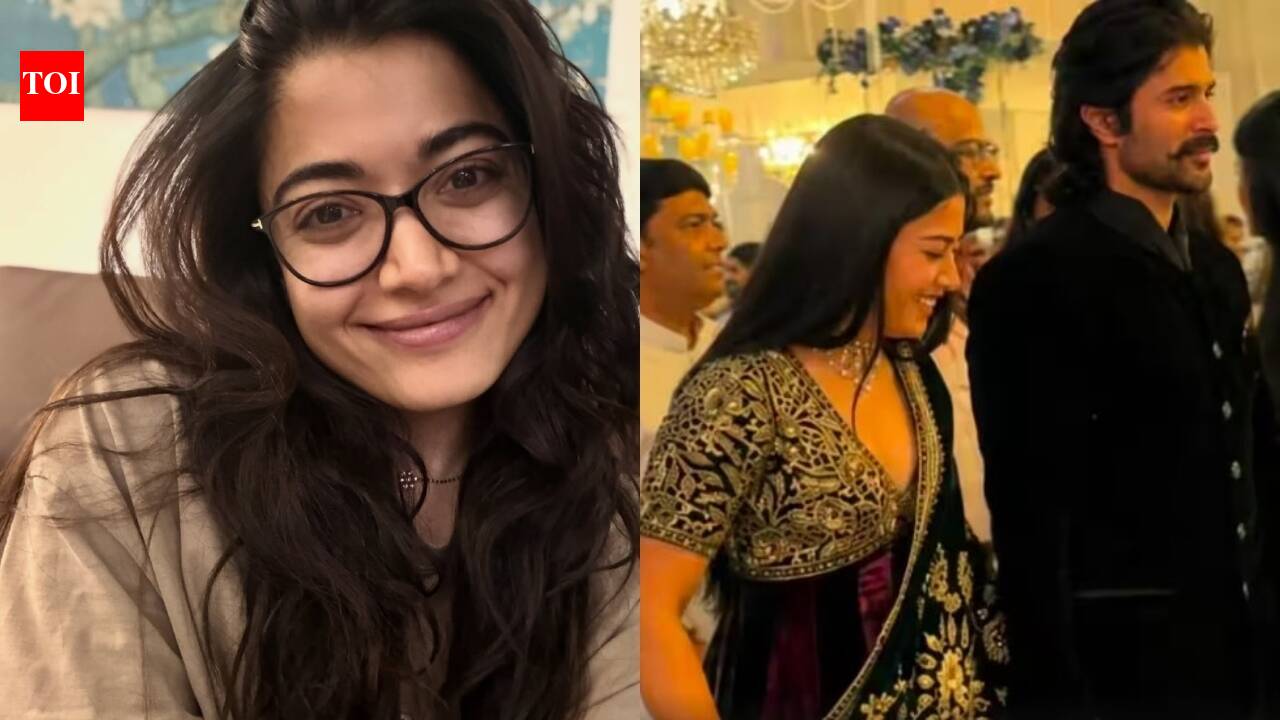 Rashmika Mandanna makes FIRST public appearance post hip injury; steps out with husband Vijay Deverakonda | Telugu Movie News