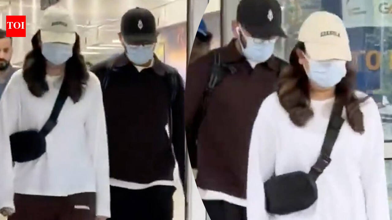 Anushka Sharma and Virat Kohli SPOTTED at Delhi Airport; couple make low-key appearance: WATCH |