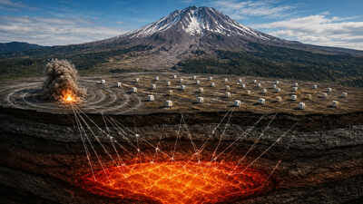 In 2014, scientists set off 23 explosions and deployed 3,500 seismographs around Mount St Helens; the experiment helped image a magma reservoir roughly 4 to 15 km beneath the volcano