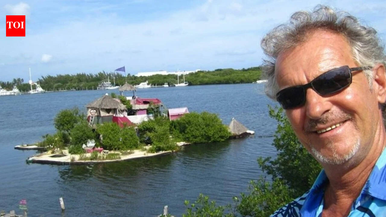 A British artist collected more than 100,000 plastic bottles and built an artificial island with a house, ponds and a waterfall | World News