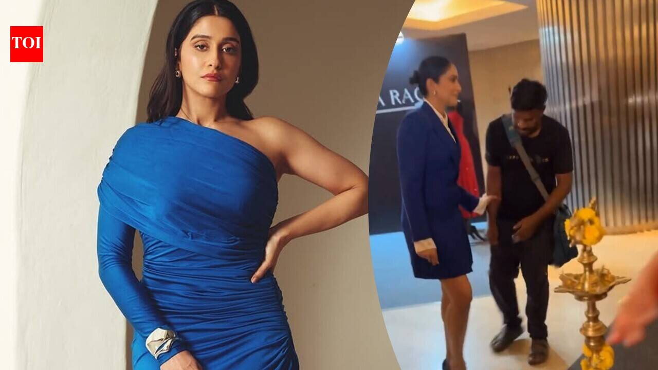 Regina Cassandra trolled over viral footwear video: ‘Mookuthi Amman 2’ actress faces backlash ahead of the film’s release | Tamil Movie News