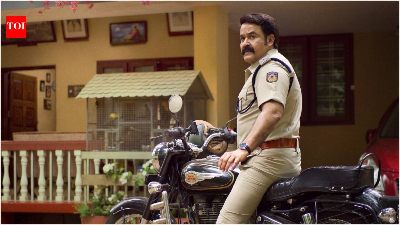 Mohanlal shares Onam poster of 'Athimanoharam'; actor appears as cop TS Lovelajan; reunites with Meera Jasmine | Malayalam Movie News