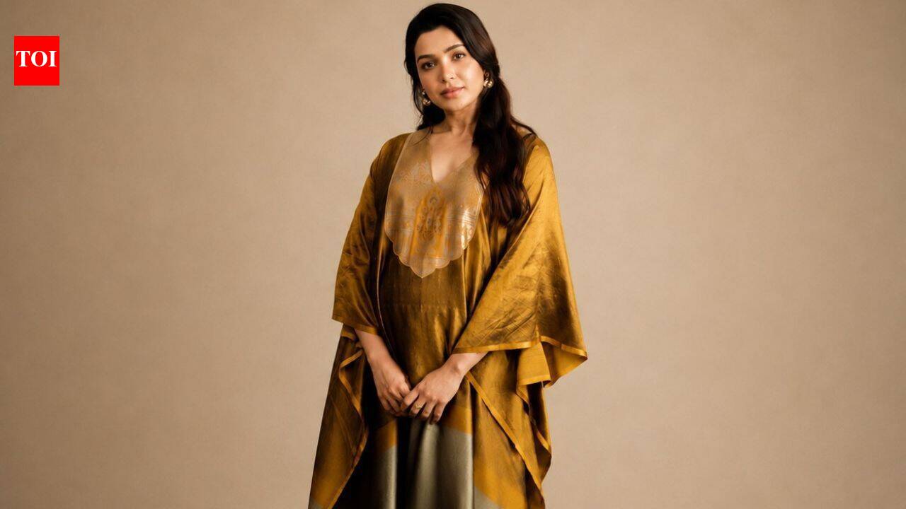Samantha Ruth Prabhu nails maternity fashion in colour-blocked silk kaftan that comes with Rs 54,800 price tag | Hindi Movie News