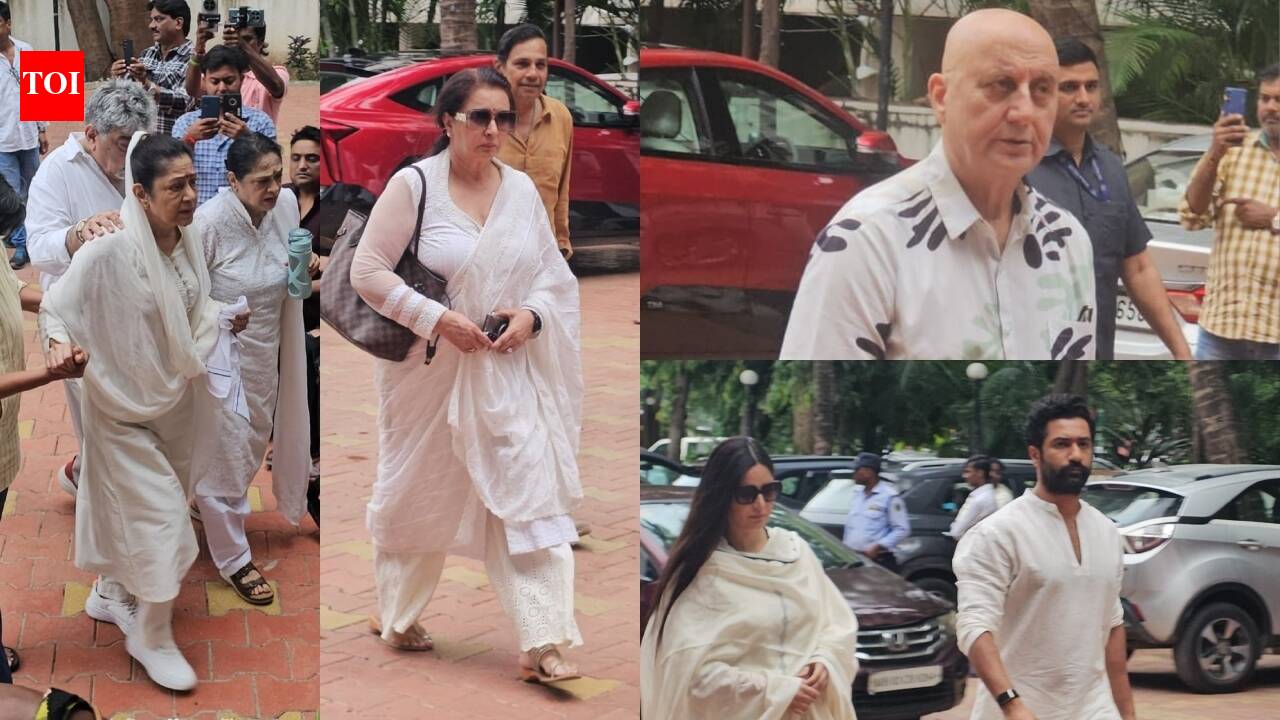 Kuku Kohli prayer meet: Aruna Irani arrives with family as Rajpal Yadav, Madhoo, Poonam Dhillon, Anupam Kher, Jackie Shroff and others pay tribute |