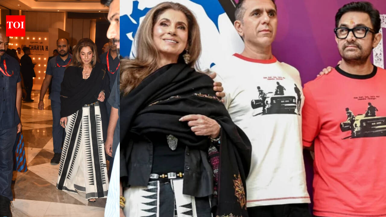 69-year-old Dimple Kapadia proves she's more stylish than anyone in Bollywood in a mundu-inspired skirt and shawl at Dil Chahta Hai reunion |