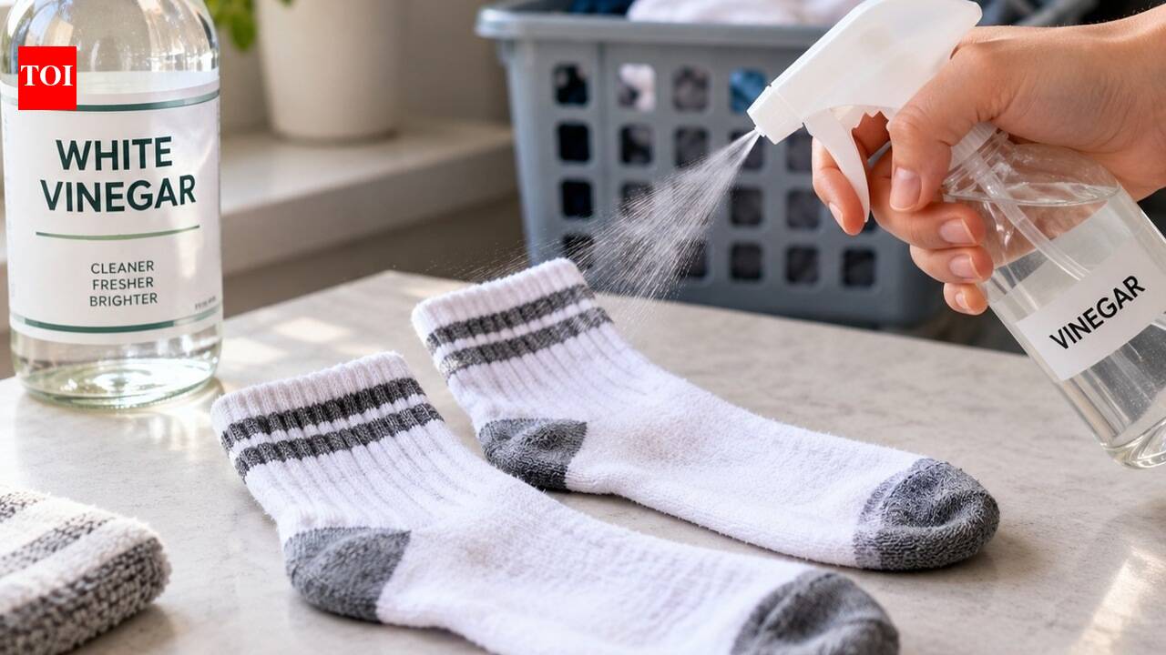 Sock Odour Solution: Spraying vinegar on socks before washing them: What it does and why this simple laundry hack is recommended
