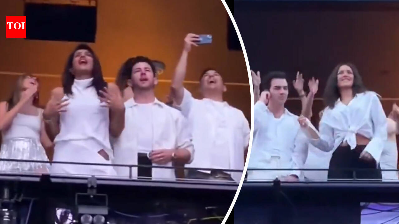 Nick Jonas and Priyanka Chopra twin in white; couple get groovy with Joe Jonas and Tatiana Gabrielle at Backstreet Boys concert - WATCH |