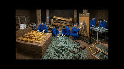 In 74 BC, Liu He ruled China for only 27 days; nearly 2,000 years later, his tomb revealed almost 2 million coins and about 120kg of gold