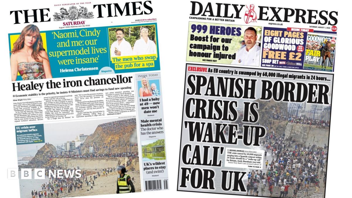 The Papers: 'Spanish border crisis' and 'iron chancellor'