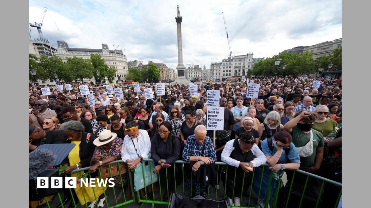 Jason Arday's family 'still coming to terms' with his death as supporters attend vigil