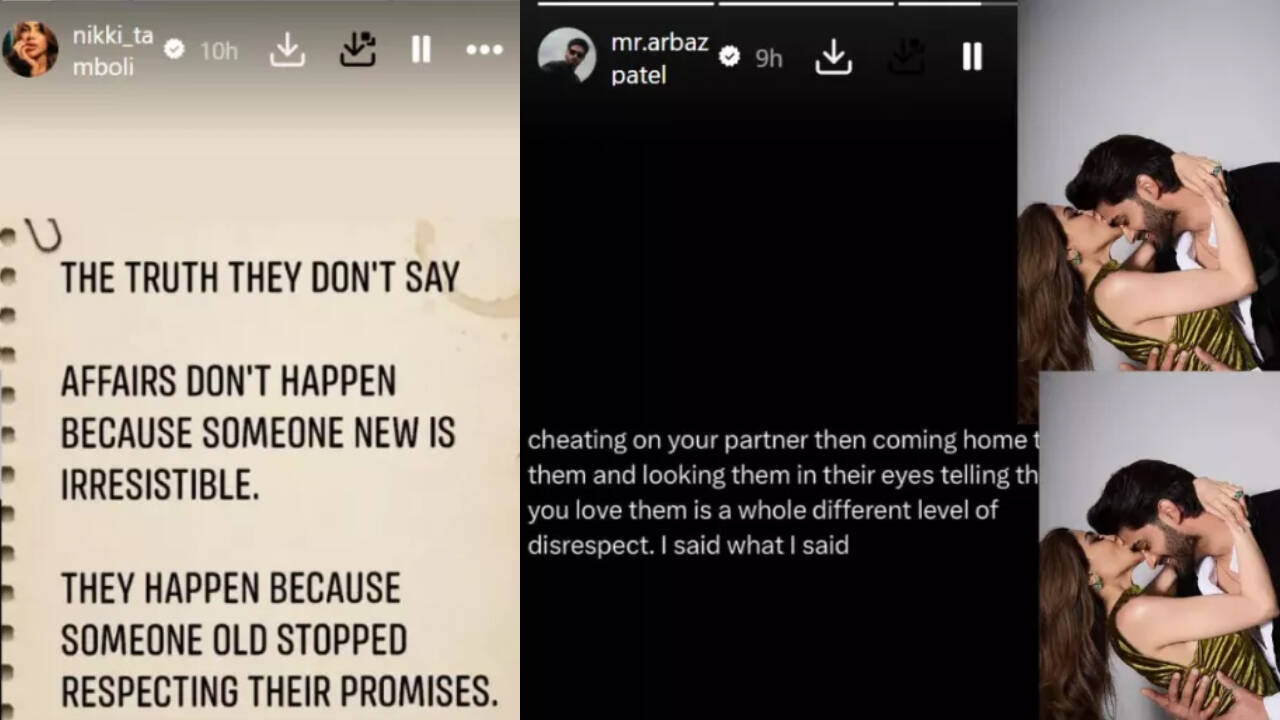 Nikki Tamboli and Arbaz Patel unfollow each other on Instagram after 2 years? Cryptic cheating posts spark breakup buzz