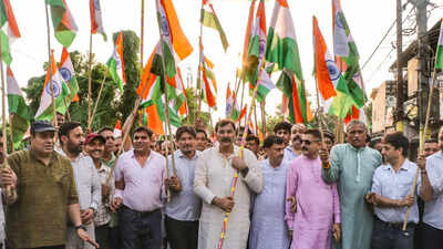 BJP distances itself from ‘anti-women’ slogans at 370 event | India News