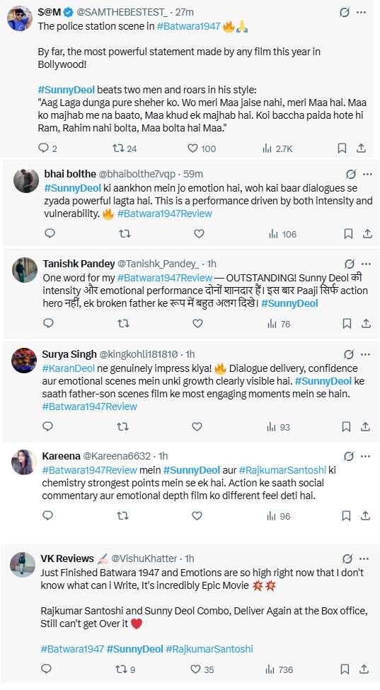 Sunny Deol earns praise for his intense, vulnerability and emotional performance, fans say, 'Aankhon mein jo emotion hai, woh kai baar dialogues se zyada powerful lagta hai'