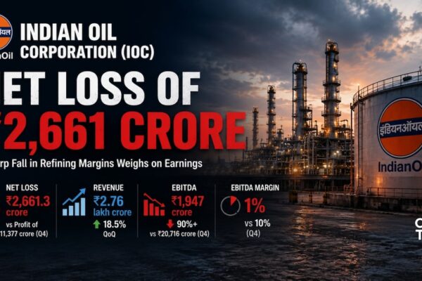 IOC swings to ₹2,661 crore loss in Q1 despite higher fuel sales as refining margins collapse