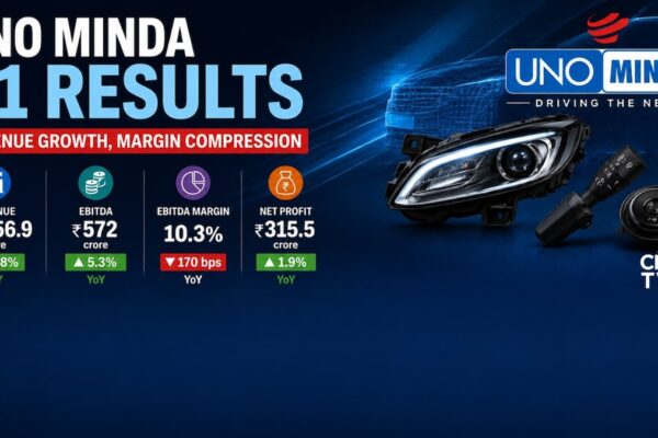 Uno Minda Q1 Results: Revenue climbs 24% but margins see contraction; Stock gains