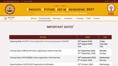 GATE 2027 registration delayed as IIT Madras portal says applications will start soon