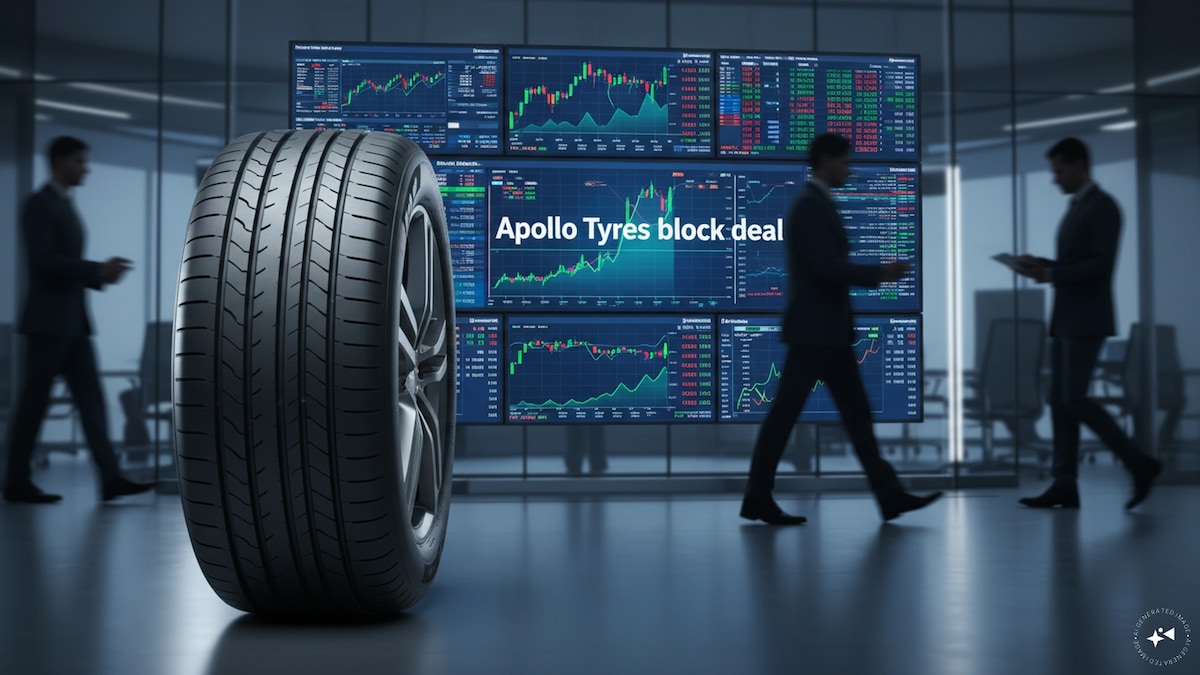 Apollo Tyres shares flat after ₹930 crore block deal involving 2.1 crore shares
