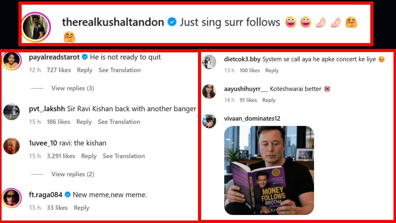 Netizens react to Ravi Kishan's latest song reel with Rishab Sharma