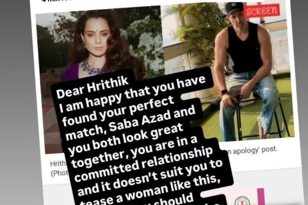 Kangana Ranaut REACTS to Hrithik Roshan's comment on 'Apologise to Hrithik' trend: 'Stop adding fuel to the fire, and embarrassing your partner' | Hindi Movie News