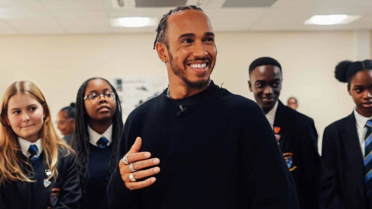 Kim Kardashian shares playful video with boyfriend Lewis Hamilton during family lake vacation |