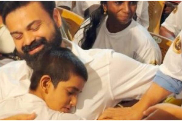 Kunchacko Boban wins hearts; young fan hugs and kisses the 'Unmadham' actor |