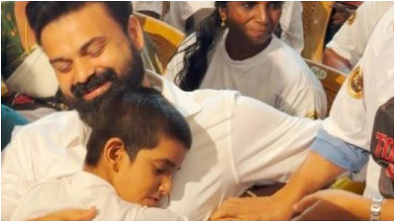 Kunchacko Boban wins hearts; young fan hugs and kisses the 'Unmadham' actor |