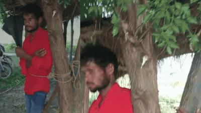 Man tied to tree, 'assaulted' by mob after visiting woman in UP; video emerges | Bareilly News