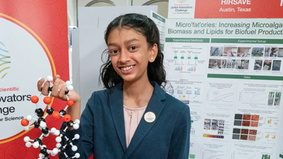 The Texas seventh-grader who found a way to make algae produce 77% more oil in five days