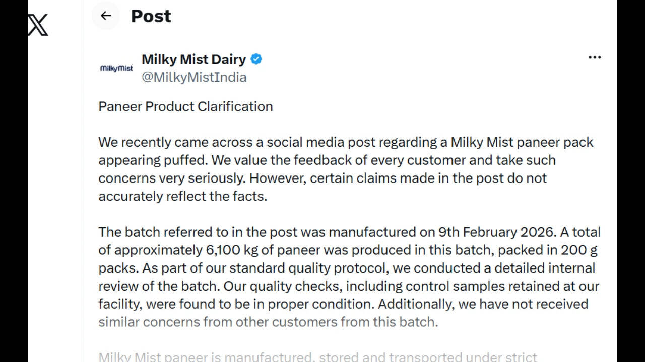 Milk or paneer packet looks puffy? Here’s what the swelling could mean for your food safety as per leading milk products brands