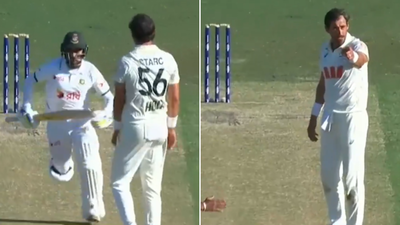 'You’re not in Bangladesh now': Mitchell Starc, Mehidy Hasan clash as visitors dominate Darwin Test