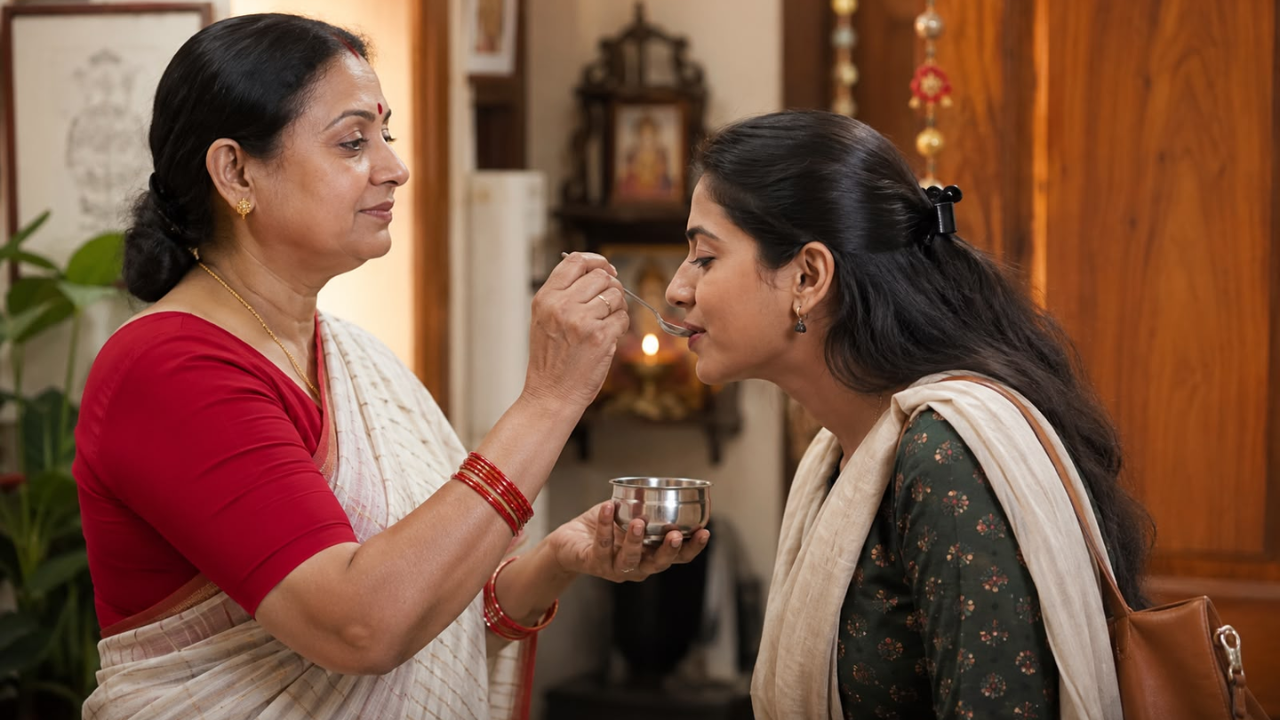 Why Indians have eaten curd and sugar before important occasions for generations