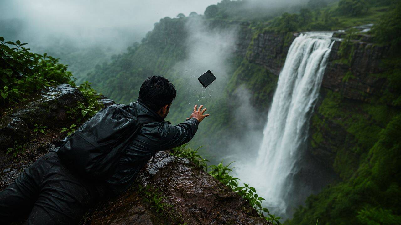 Raigad Tourist Incident: A 22-year-old Thane tourist went to film a waterfall reel in Raigad; he slipped into a gorge and never returned home