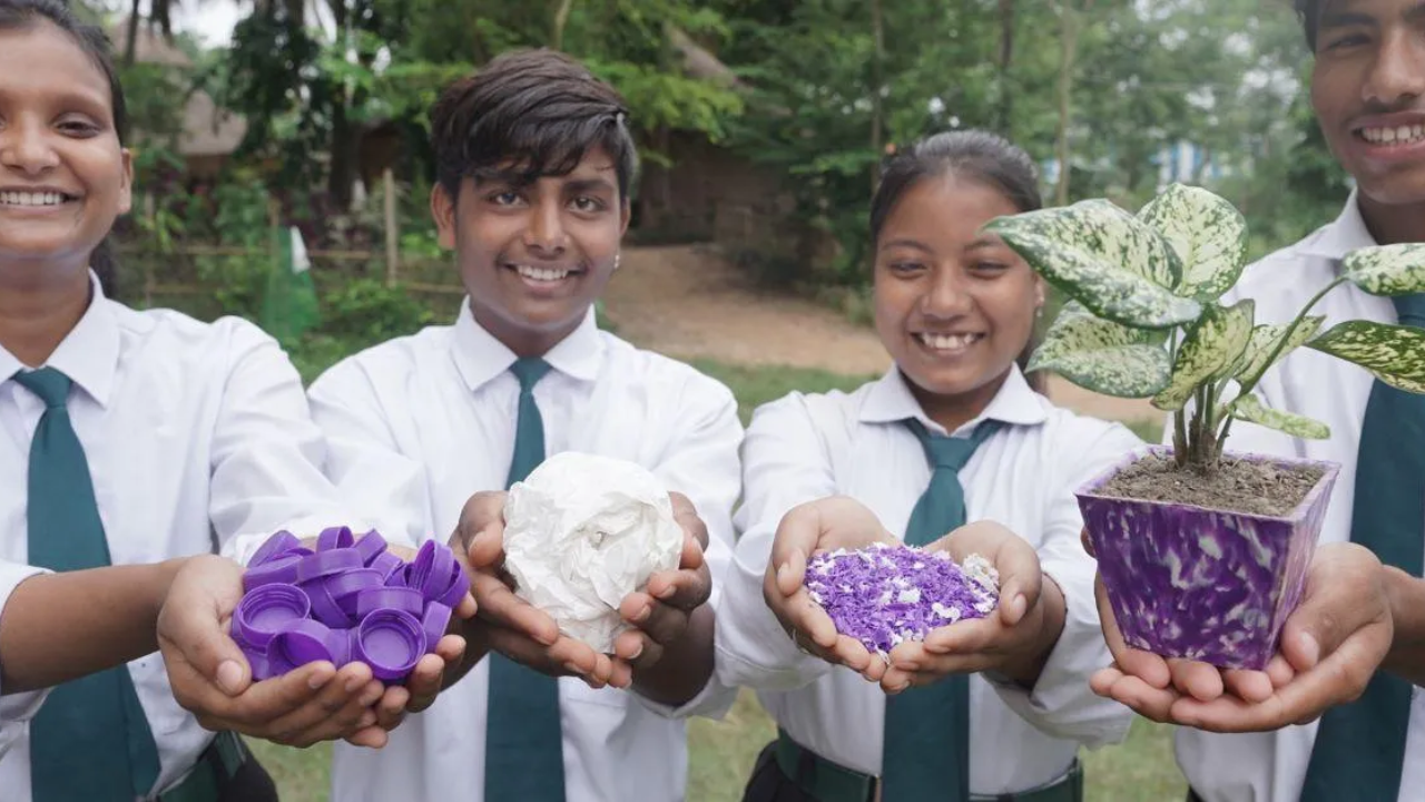 In this Assam school, children pay their fees with plastic waste: How Akshar School is turning trash into a tool for education |