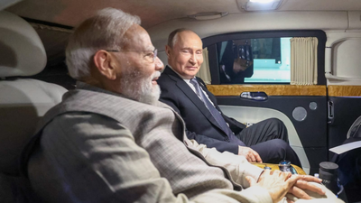 PM Modi-Putin hit the road together again, share car ride after bilateral talks in Bishkek | India News