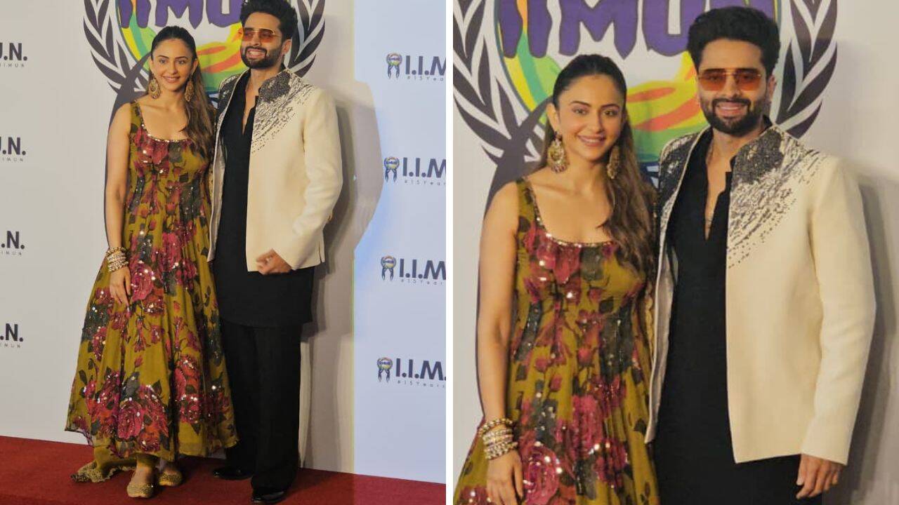 'Ramayana' star Rakul Preet Singh looks regal in Rs 75,000 mustard floral anarkali as she attends event with Jackky Bhagnani |