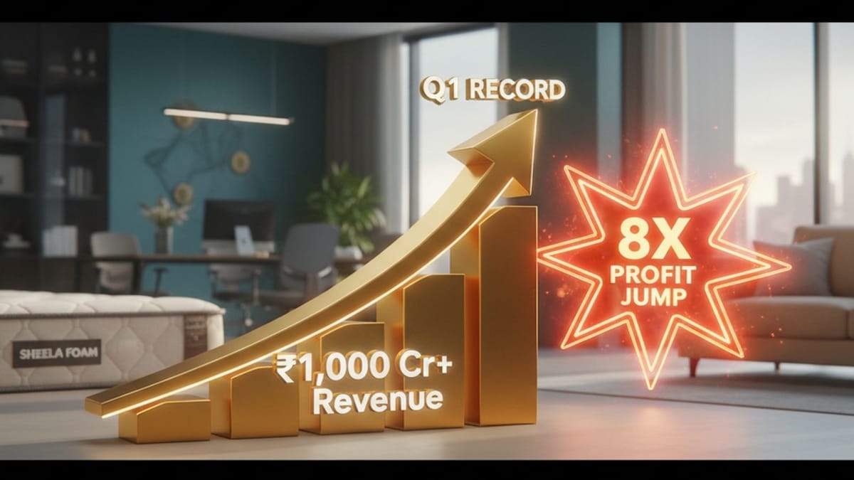 Sheela Foam Q1 profit jumps over 8-fold as revenue crosses ₹1,000 crore for first time