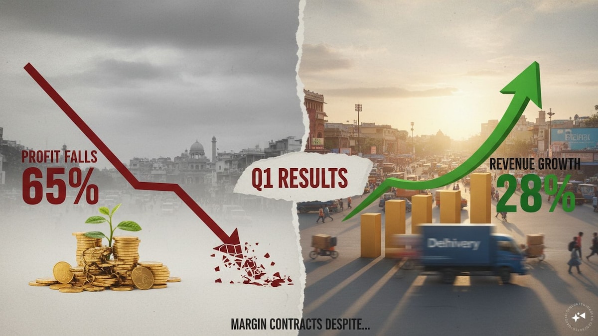 Delhivery Q1 results: Profit falls 65% as margin contracts despite 28% revenue growth