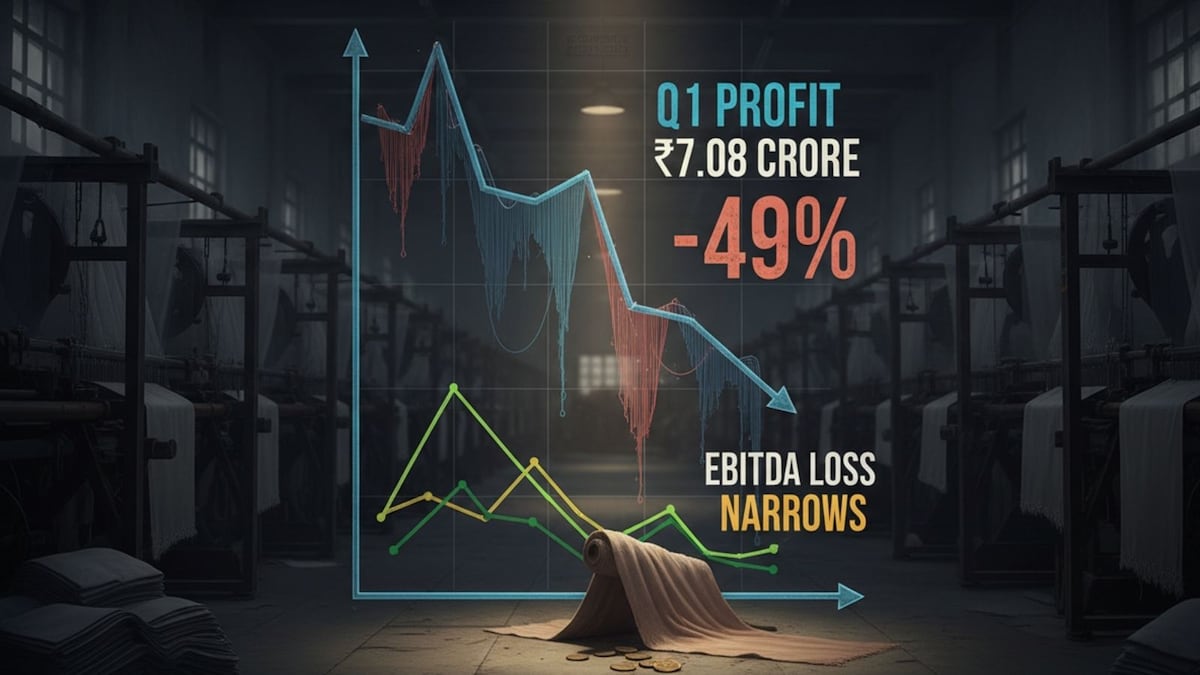 Bombay Dyeing Q1 profit nearly halves, revenue rises 9%; operating loss narrows