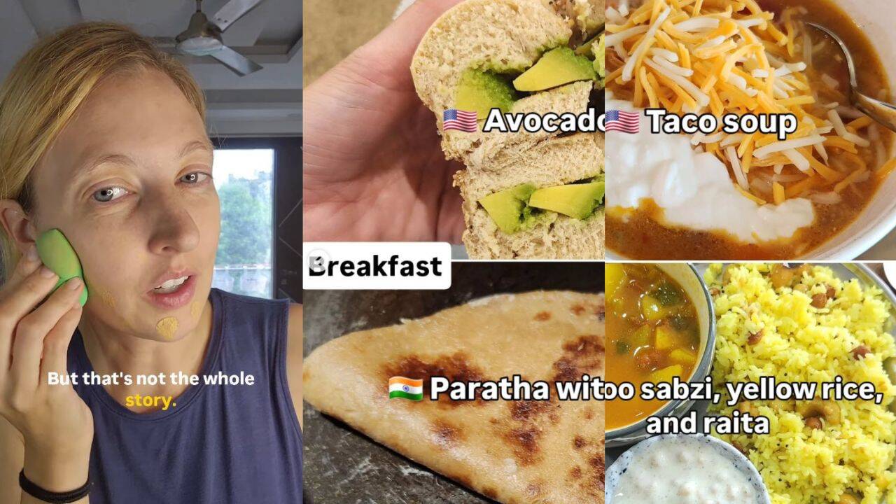 An American’s ‘What I Eat in America vs India’ food comparison is a love letter to Indian cuisine