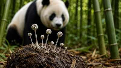 Scientists found a fungus never seen before growing in giant panda poop; DNA analysis confirmed it was a new species |