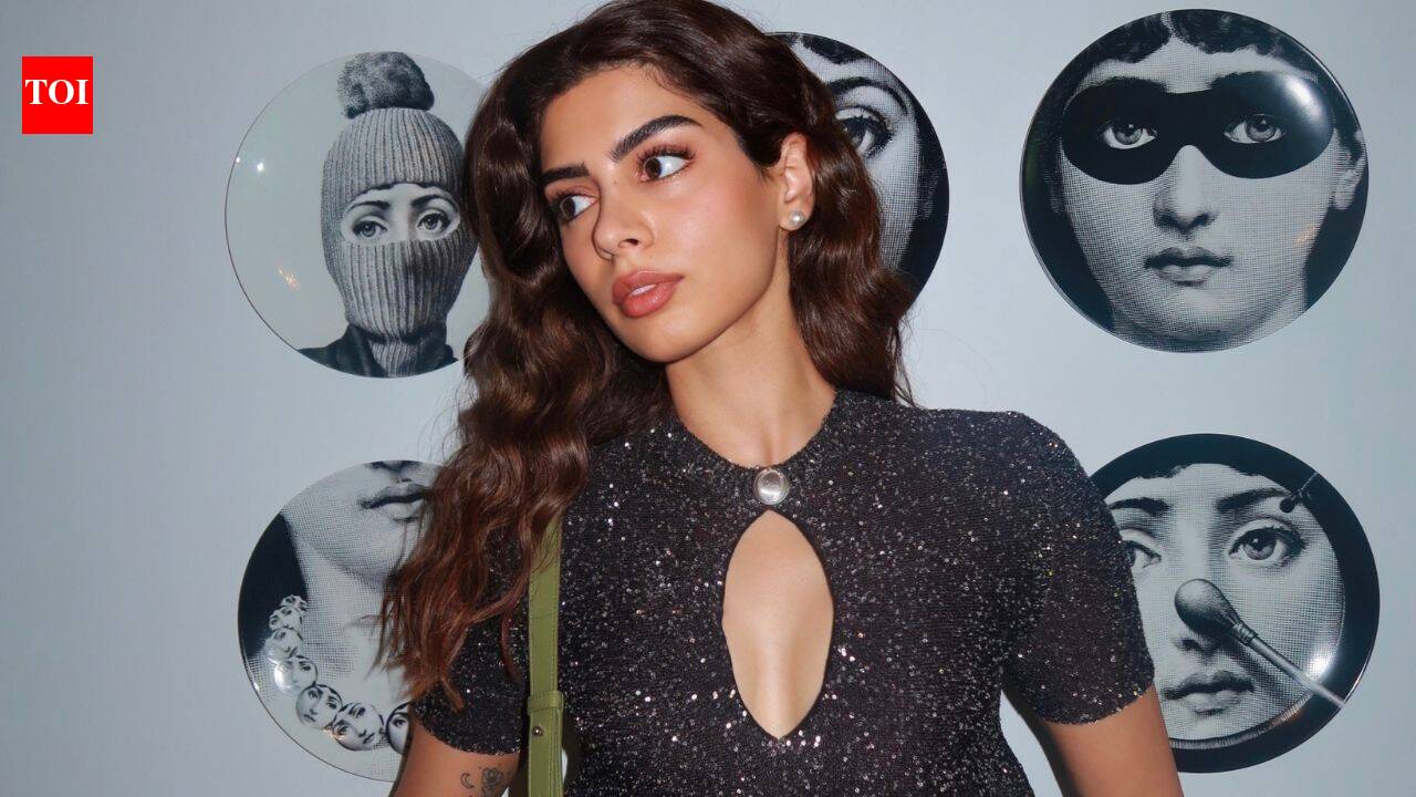 Khushi Kapoor serves quiet luxury in Rs 4.95 lakh look featuring a sequined knit top, stonewashed jeans and hobo bag | Hindi Movie News