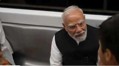 Watch: PM Modi takes metro ride to Delhi's SRCC, interacts with students | India News