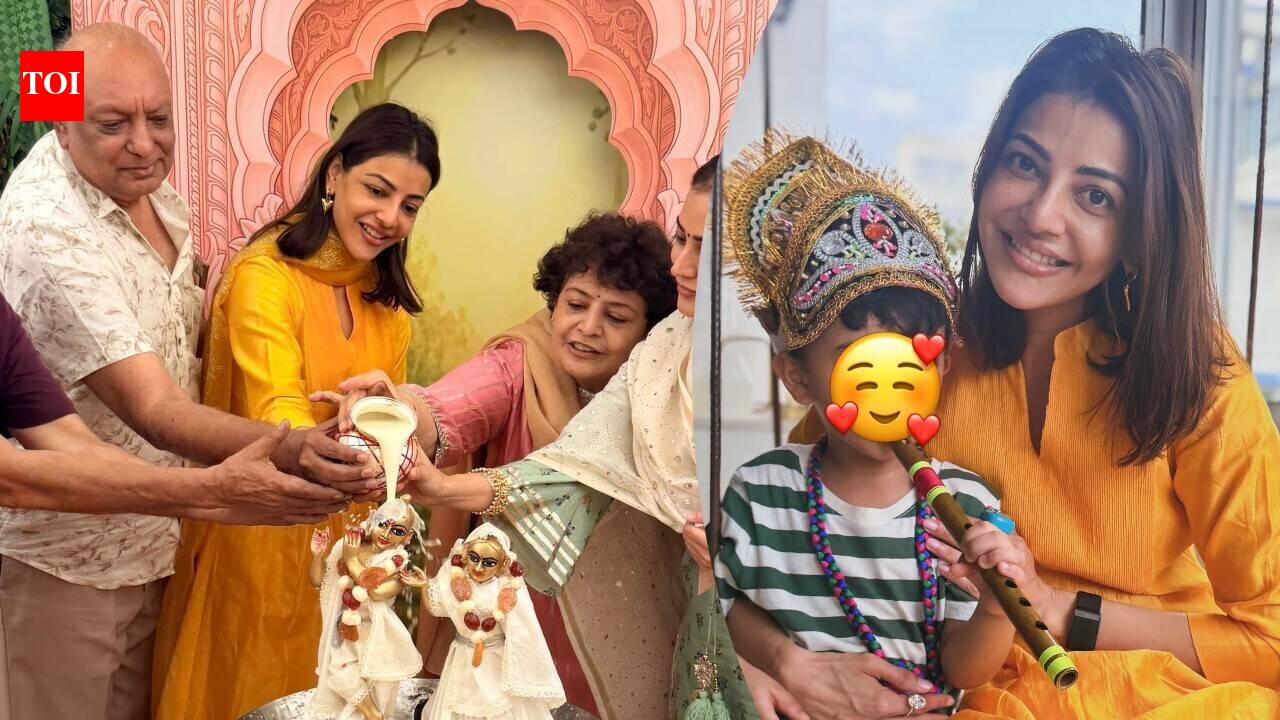 Kajal Aggarwal celebrates Janmashtami with family, ‘Ramayana’ actress’ son steals the show as little Krishna |