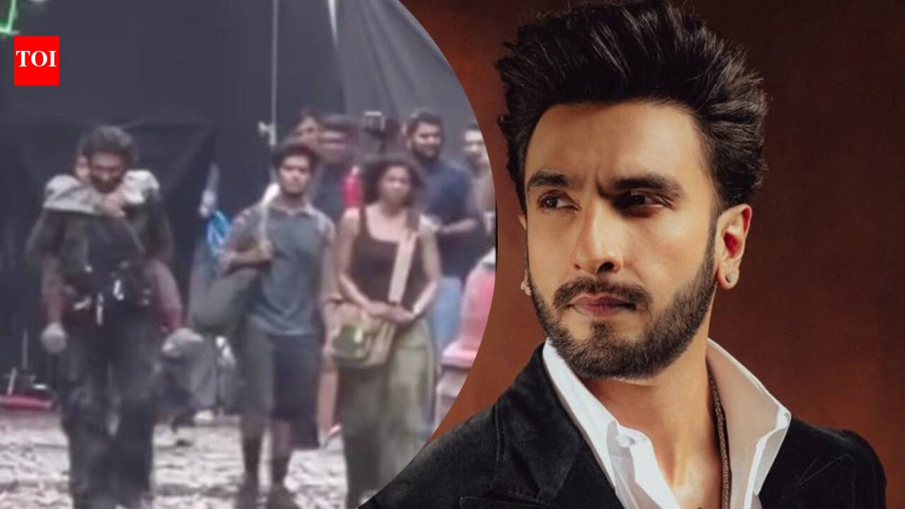 Ranveer Singh's FIRST LOOK from 'Pralay' set goes viral; actor spotted filming with Kalyani Priyadarshan - WATCH |